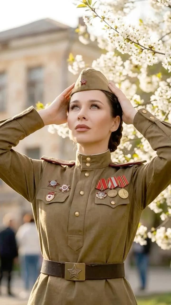 Фронтовичка у вишни