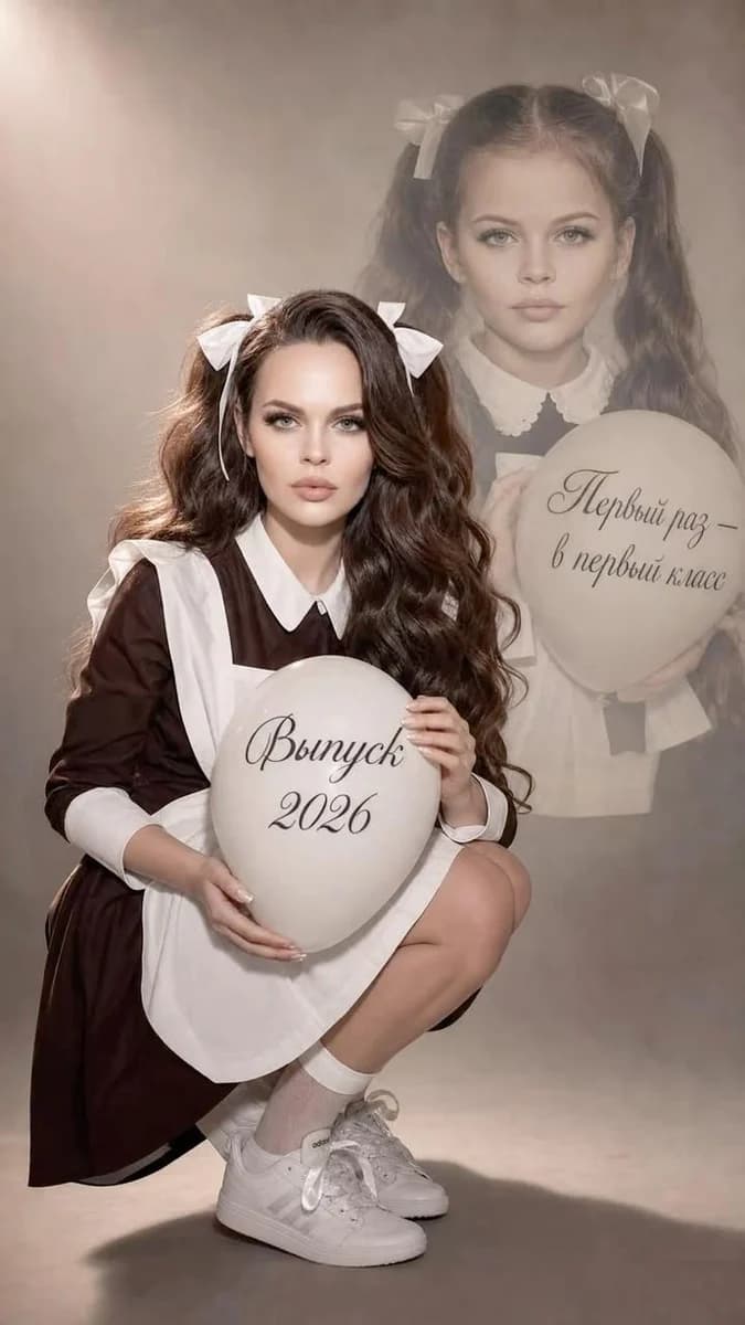 Я и я в детстве: выпускница