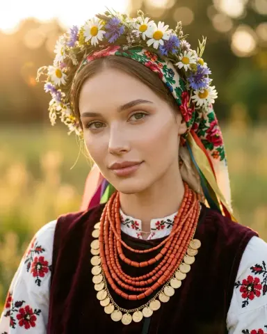 Крупный план с монистом
