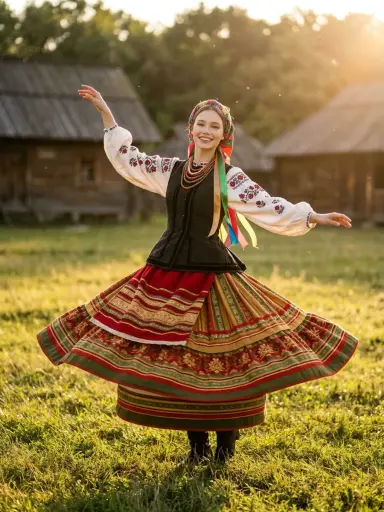 В казачьем танце