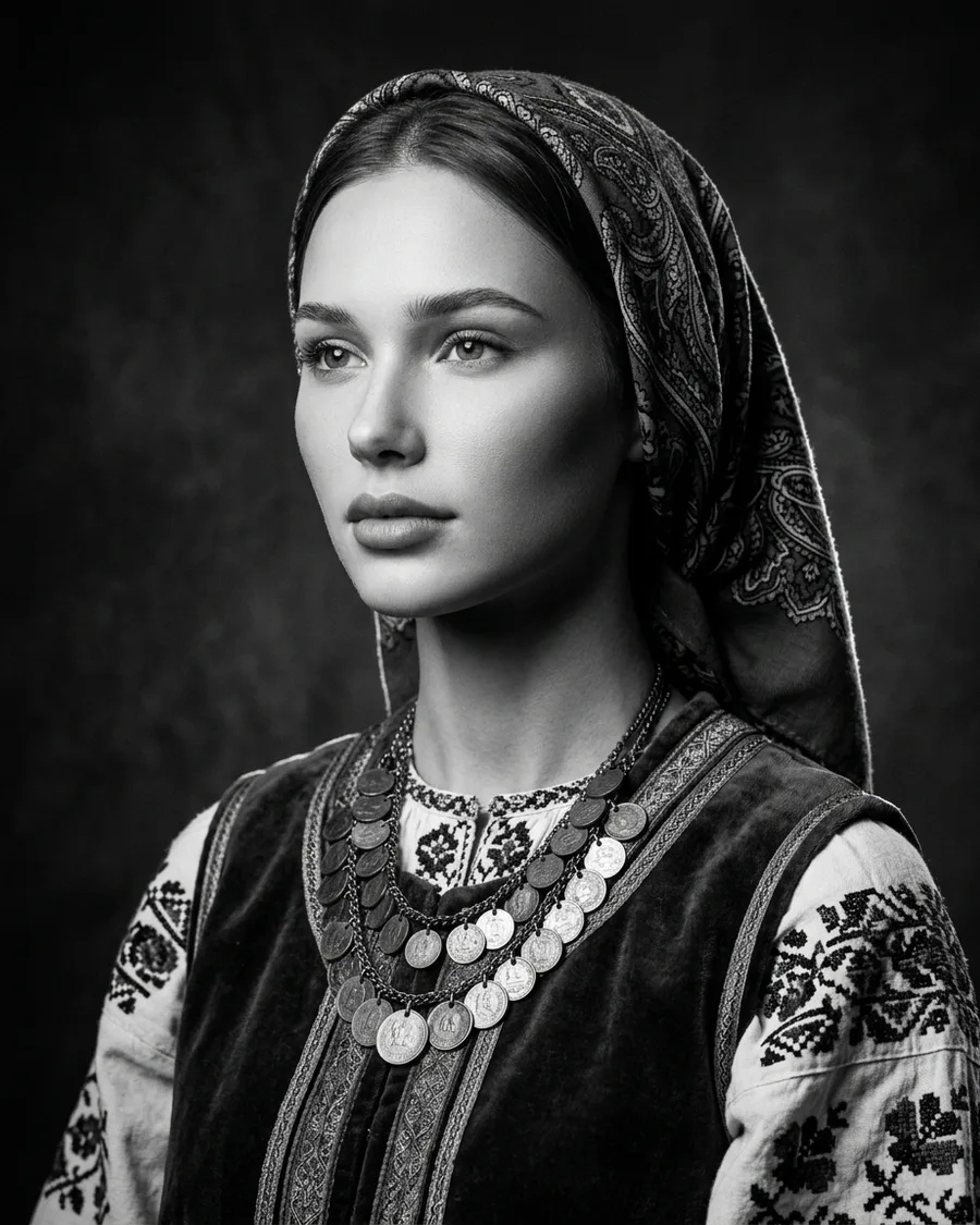 Казачий образ — пример кадра ИИ-фотосессии