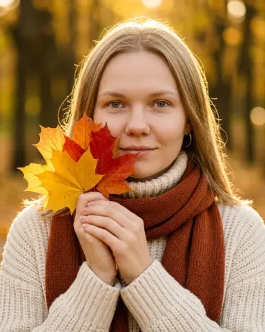 Листья у лица