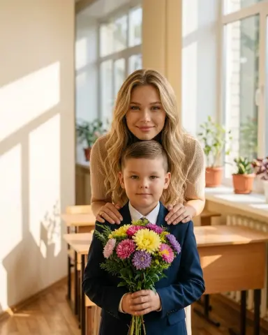С букетом