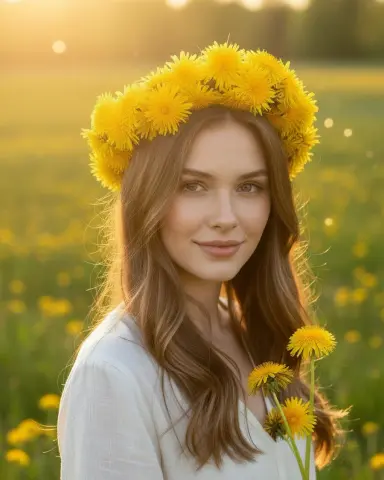 Венок из одуванчиков