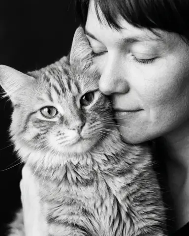 Нежно к коту, ч/б