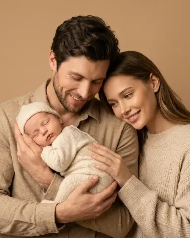 Папа держит малыша