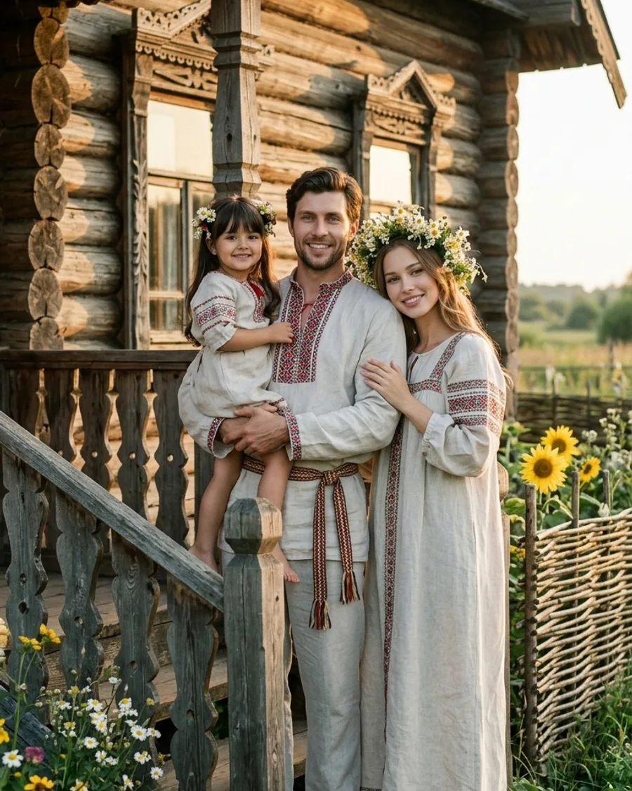 У русской избы