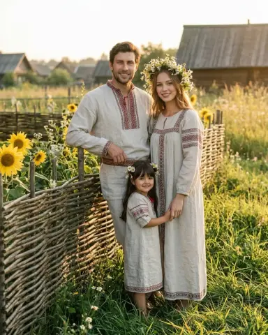 У плетёного забора