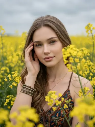 Сквозь цветы рапса