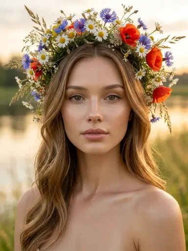 Венок из полевых цветов