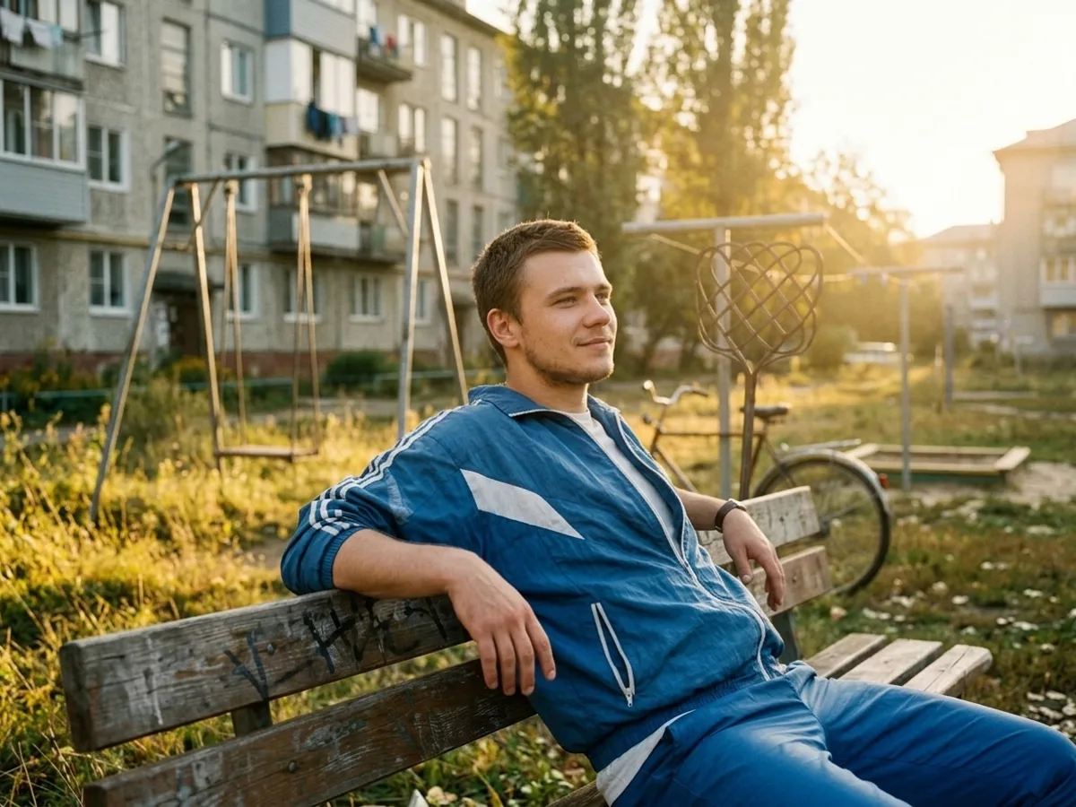 На лавочке во дворе