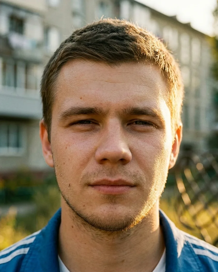 Крупный портрет на закате