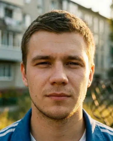 Крупный портрет на закате