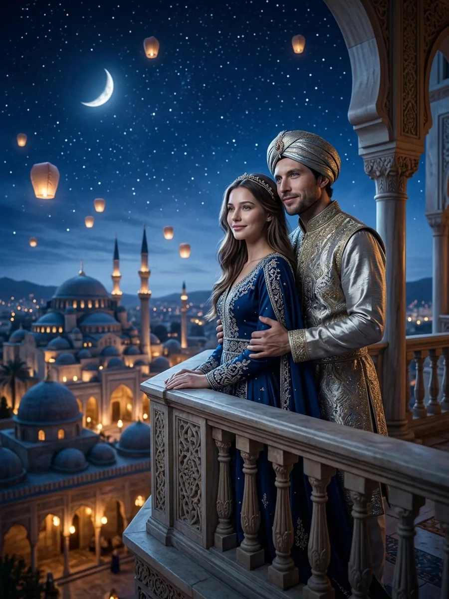 Восточная сказка (парная) — пример кадра ИИ-фотосессии