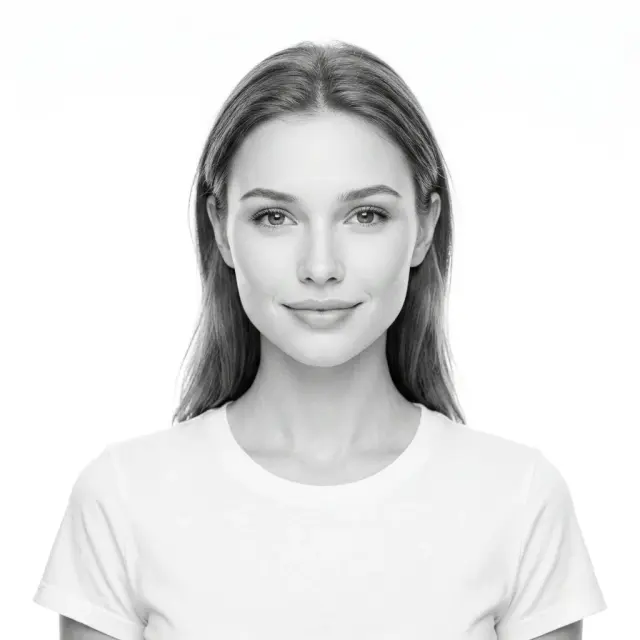 Аватары: чёрно-белые — пример кадра ИИ-фотосессии