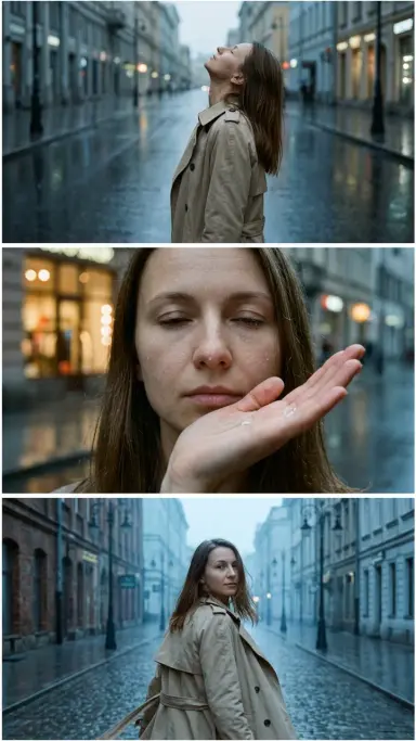 Коллаж под дождём