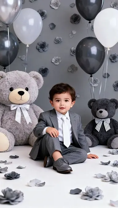 Мальчик в костюме с мишками