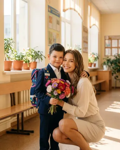 Мама и первоклассник