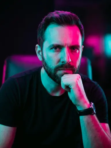 Неоновый портрет — пример 2