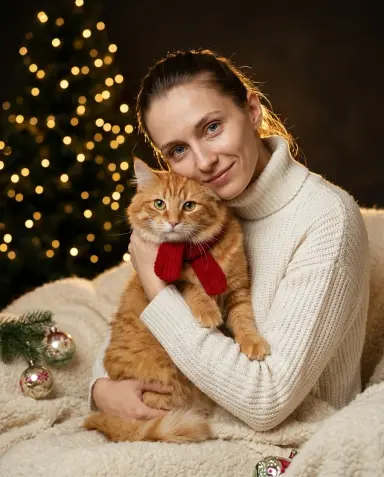 Новогодний портрет с питомцем