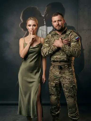 Офицер и жена в зелёном — пример 2