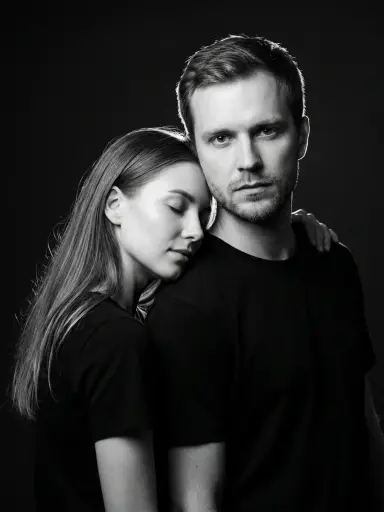 Пара в контровом свете — пример 1
