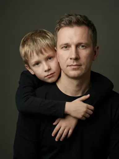 Отец и сын в студии — пример 1