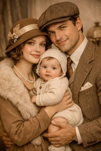 Семья в стиле 1920-х