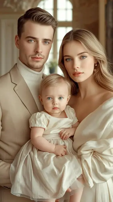 Семья в светлых тонах
