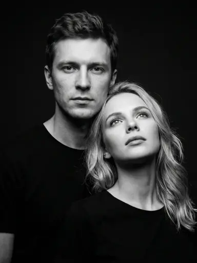 Студийный дуэт ч/б — пример 1