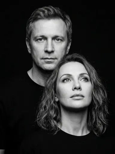 Студийный дуэт ч/б — пример 3