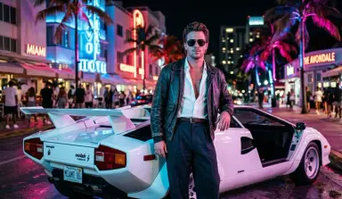 У Lamborghini в Майами 80-х