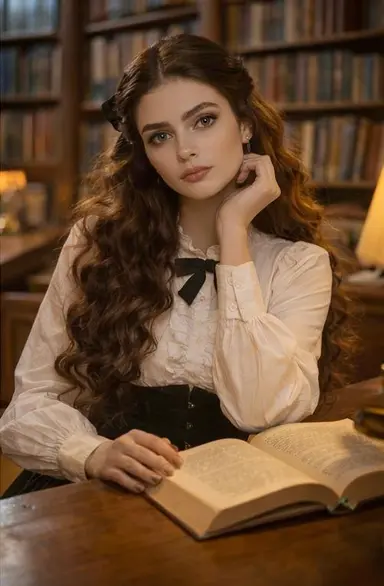 В библиотеке с книгой