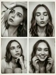 Промт для сцены «Винтажная фотобудка (ч/б)»